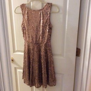 Rose Gold Sequin Dress